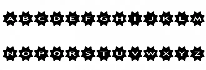AlphaShapes stars 4 Caratteri MINUSCOLO
