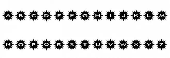 AlphaShapes sunshine Font Litere mari