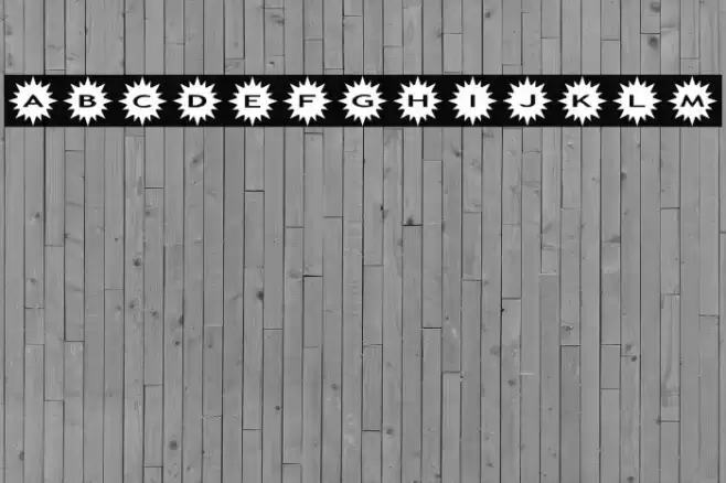 AlphaShapes sunshine Font examples