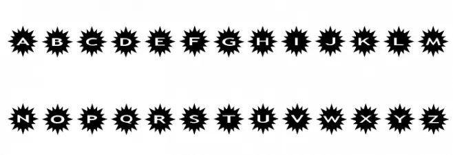 AlphaShapes sunshine Caratteri MINUSCOLO