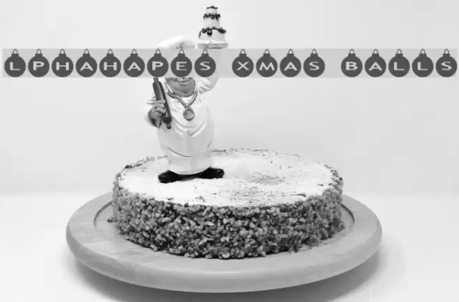 AlphaShapes xmas balls Caratteri examples