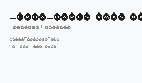 AlphaShapes xmas balls Business Card