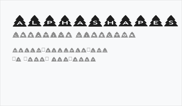 AlphaShapes xmas trees Business Card