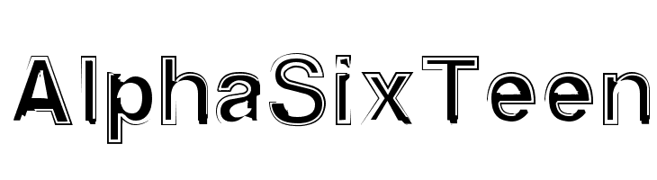 AlphaSixTeen Шрифта