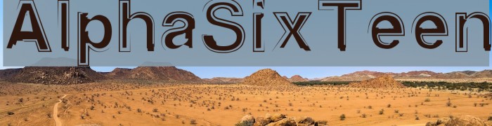 AlphaSixTeen Font examples