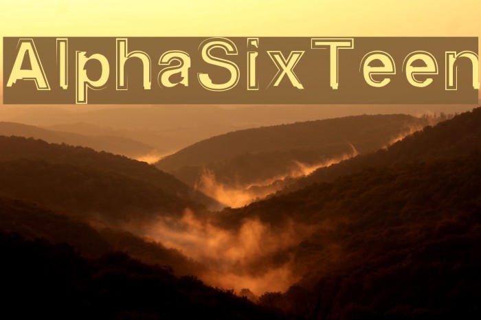 AlphaSixTeen Font examples