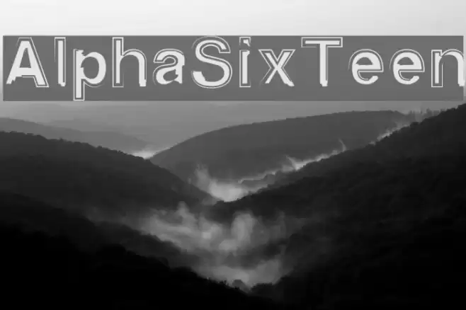AlphaSixTeen Fonte examples
