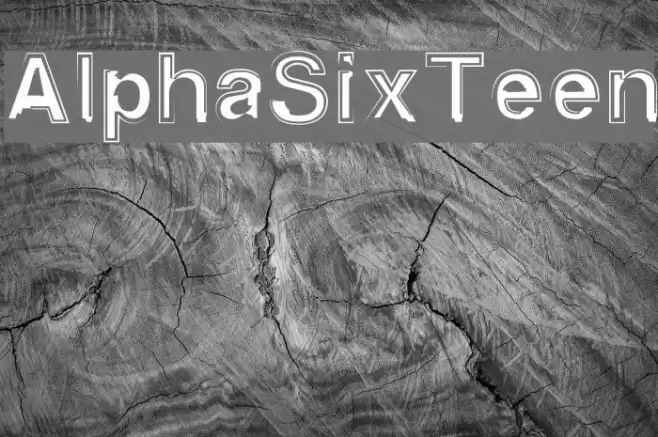 AlphaSixTeen Fonte examples
