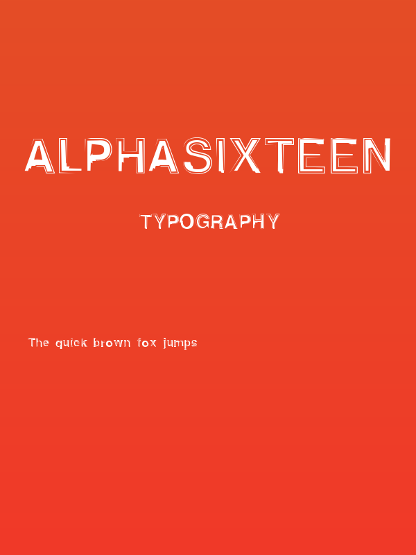 AlphaSixTeen Poster