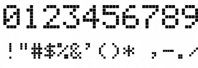 AlphaSmart 3000 Font OTHER CHARS