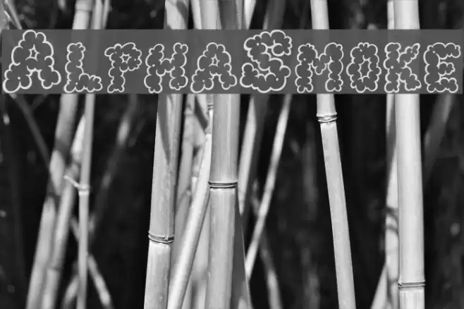 AlphaSmoke Font examples