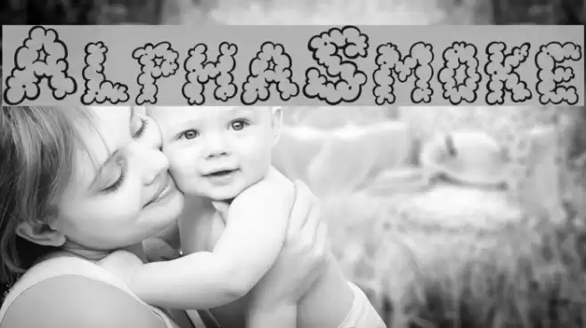 AlphaSmoke Font examples