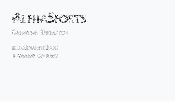 AlphaSports Business Card