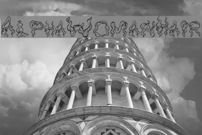 AlphaWomanHair Font examples