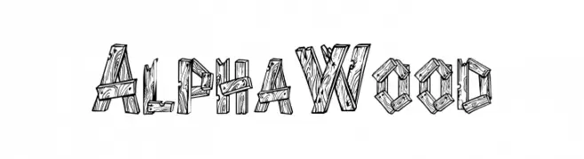 AlphaWood  Frei Schriftart Herunterladen