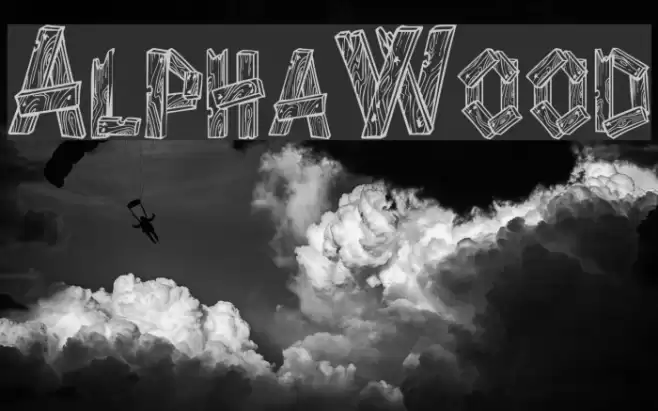 AlphaWood Font examples