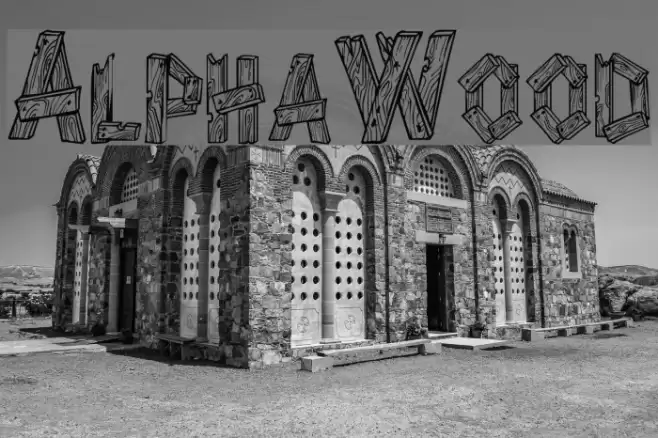 AlphaWood Font examples