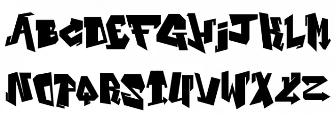 Alphabet Black Font UPPERCASE