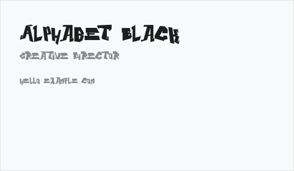 Alphabet Black Business Card