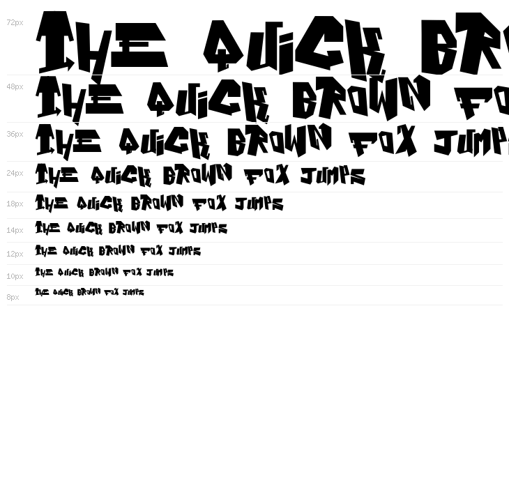 Alphabet Black Waterfall