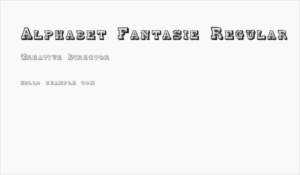 Alphabet Fantasie Regular Business Card
