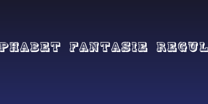 Alphabet Fantasie Regular Social Header