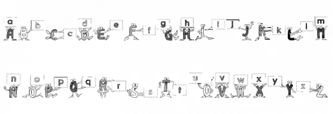 Alphabet Headdy Fonte MAIÚSCULAS