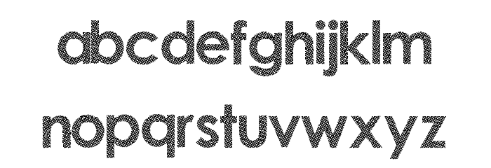 Alphabet Headdy Font LOWERCASE