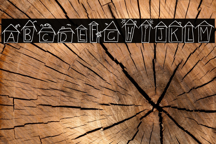 Alphabet Houses Regular Font examples
