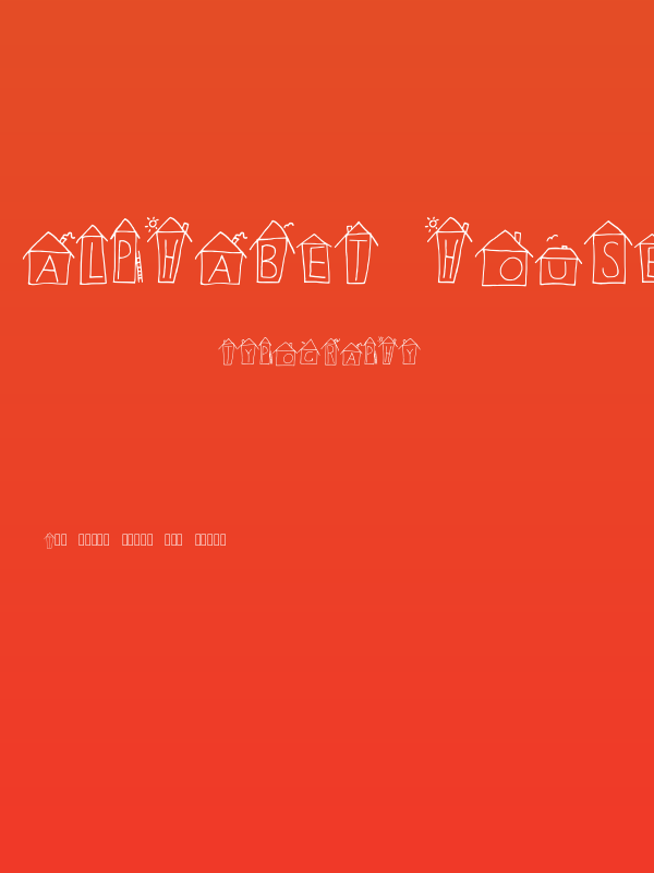 Alphabet Houses Regular Poster