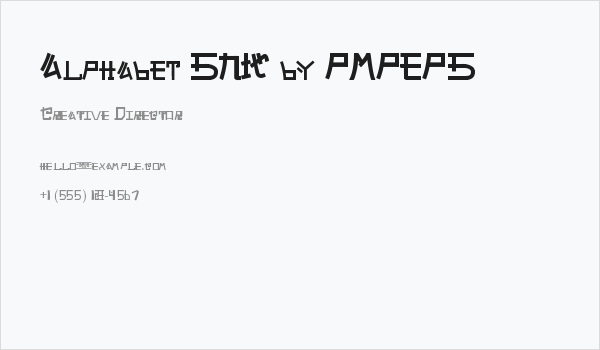 Alphabet SNK by PMPEPS Business Card