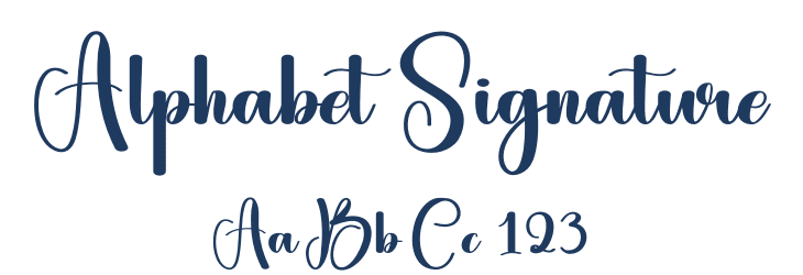 Alphabet Signature Font Preview