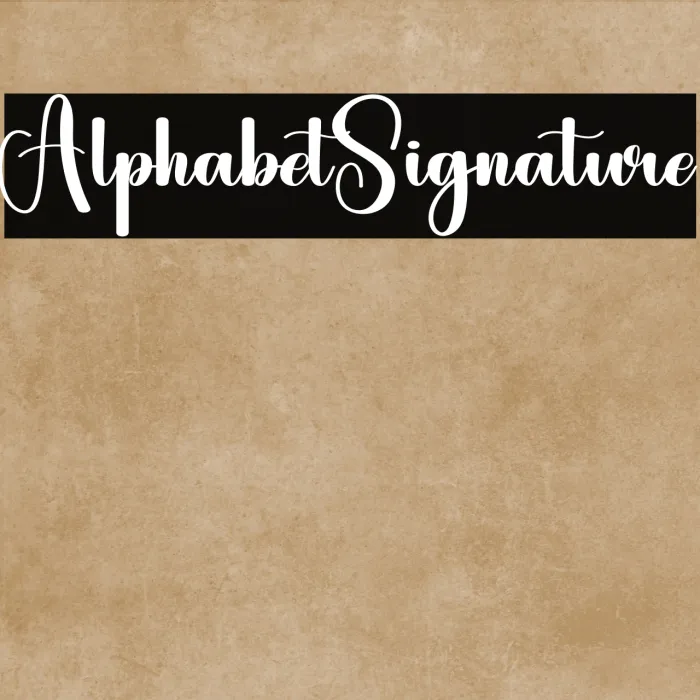 Alphabet Signature Example 1