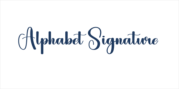 Alphabet Signature Logo