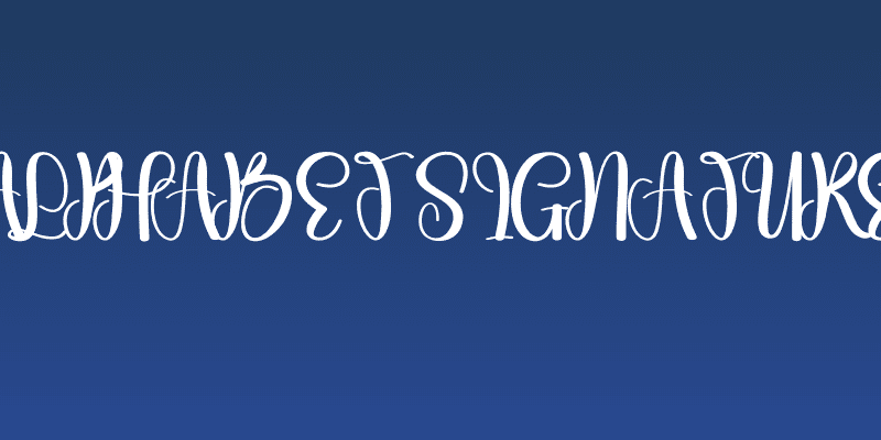 Alphabet Signature Social Header