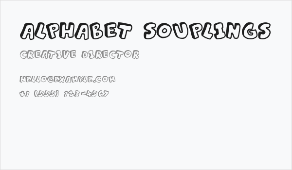 Alphabet Souplings Business Card