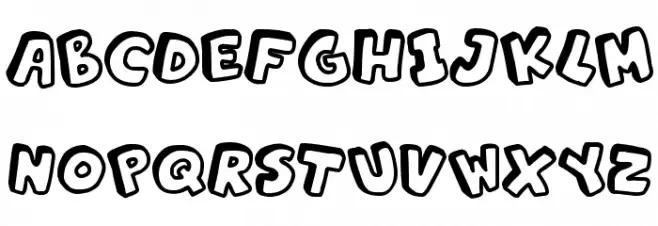 Alphabet Souplings Font LOWERCASE