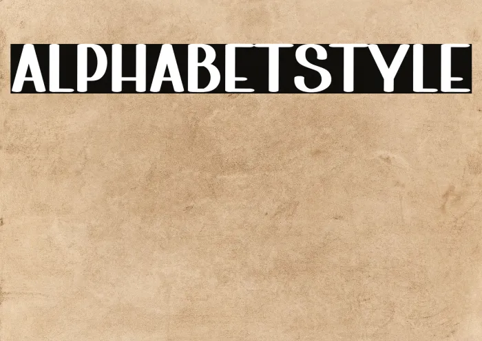 Alphabet Style Example 2