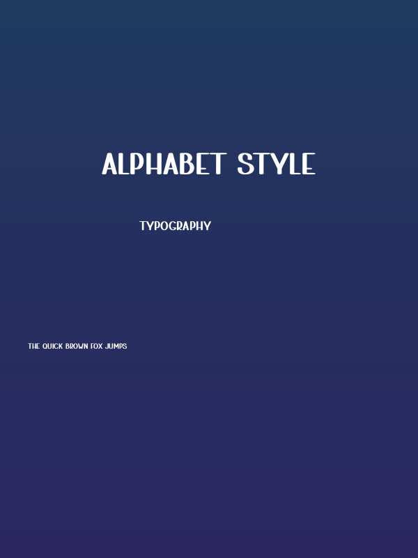 Alphabet Style Poster