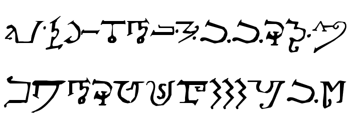 Alphabet-of-the-Magi Font LOWERCASE