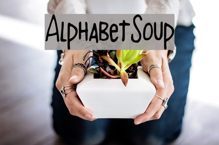 AlphabetSoup Font examples