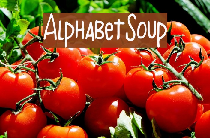 AlphabetSoup Font examples