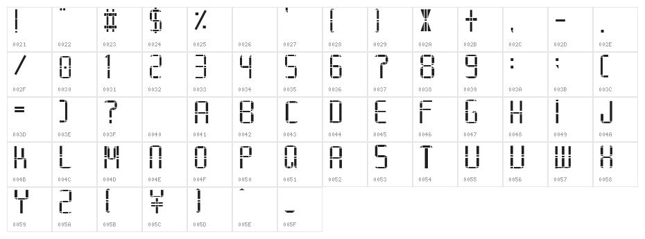 Alphabet_02 Character Map