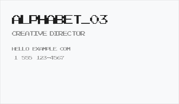 Alphabet_03 Business Card