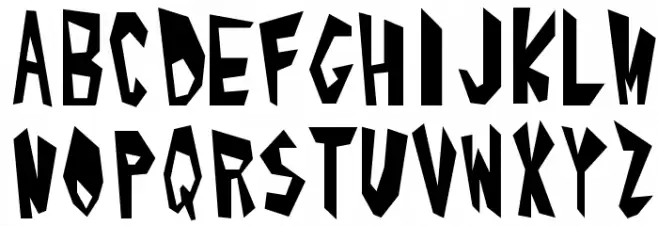 Alphabet_1 Schriftart Groß