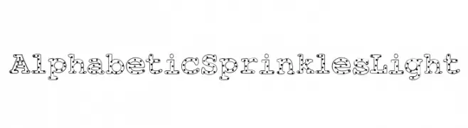 AlphabeticSprinklesLight  Free Fonts Download
