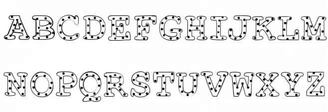 AlphabeticSprinklesLight Schriftart Groß