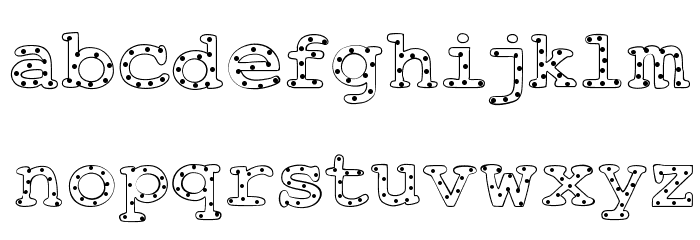 AlphabeticSprinklesLight Font LOWERCASE