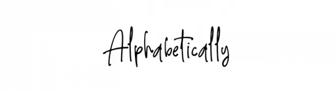 Alphabetically  Free Fonts Download