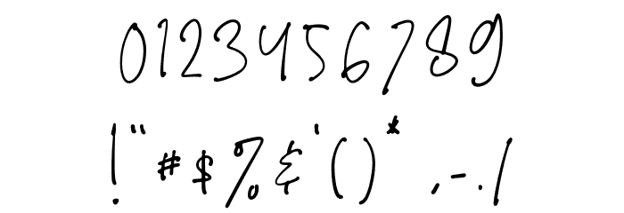 Alphabetically Font OTHER CHARS